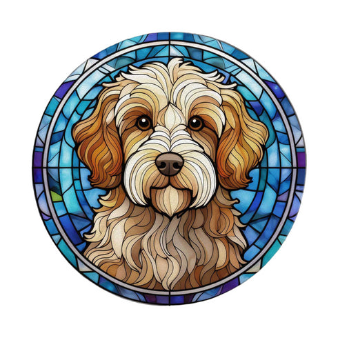 Cavapoo Glass Suncatcher Worktop Saver